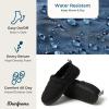 imageDearfoams Womens Lightweight Memory Foam Easy on Off Fern Closed Back SlipperBlack