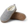 imageDearfoams Womens Nadine Wool Blend Clog SlipperLight Heather Grey