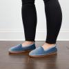 imageDearfoams Womens Rachel Shiny Velour Closed Back SlipperFlintstone