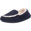 imageDearfoams Kids Hunter Felted Plaid Moccasin SlipperNavy Heather
