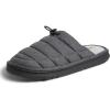 imageDearfoams Mens Austin Quilted Memory Foam Sweatshirt Scuff SlipperBlack