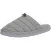 imageDearfoams Mens Austin Quilted Memory Foam Sweatshirt Scuff SlipperLight Heather Grey
