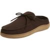 imageDearfoams Mens Fowler Moc Toe Clog with Tie Indoor Outdoor Supportive House Shoe SlipperCoffee