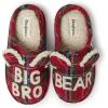 imageDearfoams UnisexChild Easter Basket Stuffers Gifts for Kids Toddler Lil Baby Bear SlipperBig Bro Tartan Plaid