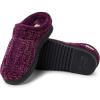 imageDearfoams Womens Chenille High Vamp Clog Slipper Aubergine Small