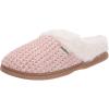 imageDearfoams Womens Claire Textured Knit Clog SlipperPale Mauve