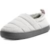 imageDearfoams Womens Lightweight Memory Foam Easy on Off Fern Closed Back SlipperGrey