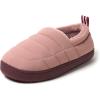 imageDearfoams Womens Lightweight Memory Foam Easy on Off Fern Closed Back SlipperMauve