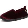 imageDearfoams Womens Rachel Shiny Velour Closed Back SlipperBurgundy