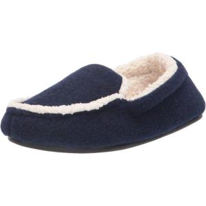imageDearfoams Kids Hunter Felted Plaid Moccasin SlipperNavy Heather