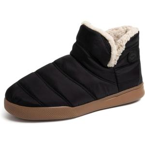 imageDearfoams Mens Bryant Nylon Memory Foam Sport Lounge Bootie SlipperBlack