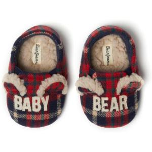 imageDearfoams UnisexBaby Gifts for Kids Matching Christmas Holiday Lil Bear SlipperBaby Bear Peacoat