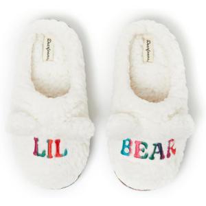 imageDearfoams UnisexChild Easter Basket Stuffers Gifts for Kids Toddler Lil Baby Bear SlipperLil Bear White