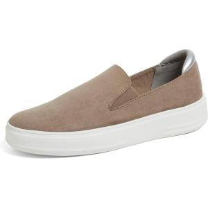 imageDearfoams Womens SlipOn Lightweight Comfortable Sophie LoaferTaupe Suede