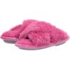 imageDearfoams Kids Ava Furry Crossband Slide SlipperPink Polish