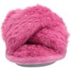 imageDearfoams Kids Ava Furry Crossband Slide SlipperPink Polish