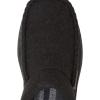 imageDearfoams Mens Clog Style Memory Foam Slippers Wool Blend Small Black small