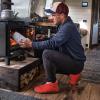 imageDearfoams Mens IndoorOutdoor Warm Up Bootie SlipperPavement