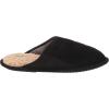 imageDearfoams Mens Rocky Mixed Material IndoorOutdoor Memory Foam Scuff SlipperBlack