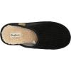 imageDearfoams Mens Rocky Mixed Material IndoorOutdoor Memory Foam Scuff SlipperBlack