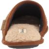 imageDearfoams Mens Rocky Mixed Material IndoorOutdoor Memory Foam Scuff SlipperChestnut