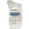imageDearfoams Women Holiday Christmas Gift 2 Pair Pack Full Cushion Multicolor Fairisle Easy Care Crew with Grippers Lounge SocksMatte Ivory