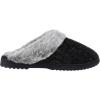 imageDearfoams Womens Allison Fairisle Or Solid Chenille Knit Scuff SlipperBlack