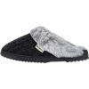 imageDearfoams Womens Allison Fairisle Or Solid Chenille Knit Scuff SlipperBlack