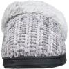 imageDearfoams Womens Allison Fairisle Or Solid Chenille Knit Scuff SlipperGrey