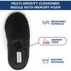 imageDearfoams Womens Bailey Plush Furry Scuff SlipperBlack