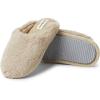 imageDearfoams Womens Bailey Plush Furry Scuff SlipperLatte