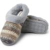 imageDearfoams Womens Cora Striped Knit Clog SlipperSleet