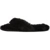 imageDearfoams Womens Marie Furry Thong SlipperBlack