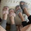 imageDearfoams Womens Marie Furry Thong SlipperMuslin