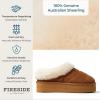 imageDearfoams Womens Shearling Platform Slippers Bendigo Comfy Puff Plush Clog House ShoesChestnut