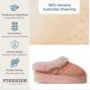 imageDearfoams Womens Shearling Platform Slippers Bendigo Comfy Puff Plush Clog House ShoesPeach Dust