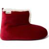 imageDearfoams Womens Zoey Lounge Duvet Bootie SlipperFirebrick Red Velour