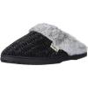 imageDearfoams Womens Allison Fairisle Or Solid Chenille Knit Scuff SlipperBlack