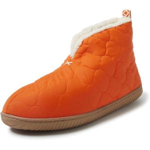 imageDearfoams Mens IndoorOutdoor Warm Up Bootie SlipperOrangeade