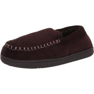 imageDearfoams Mens Niles Corduroy Moccasin SlipperCoffee