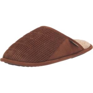 imageDearfoams Mens Rocky Mixed Material IndoorOutdoor Memory Foam Scuff SlipperChestnut