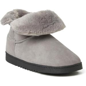 imageDearfoams Womens Suede Foldover Bootie SlipperGrey