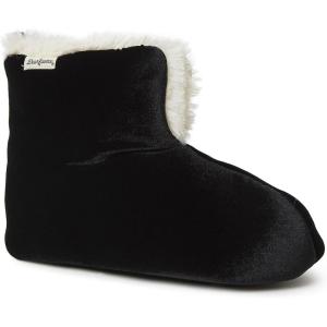 imageDearfoams Womens Zoey Lounge Duvet Bootie SlipperBlack Velour