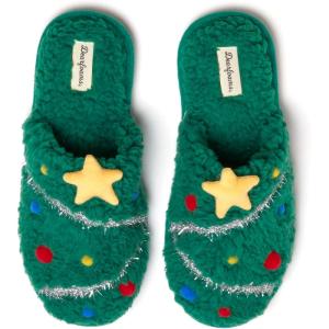imageDearfoams unisex adult Ugly Sweater Christmas Slippers for Men and WomenTree