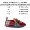 imageDearfoams Easter Basket Stuffers Gifts for Kids Toddler Lil Bear and Baby Bear SlipperBaby Bear RedBlue Plaid