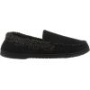 imageDearfoams Mens Microsuede Moc Whipstitch Mem Foam SlipperBlack