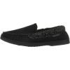 imageDearfoams Mens Microsuede Moc Whipstitch Mem Foam SlipperBlack