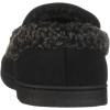 imageDearfoams Mens Microsuede Moc Whipstitch Mem Foam SlipperBlack