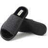 imageDearfoams Womens Demi Rib Knit Slide SlipperBlack