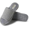 imageDearfoams Womens Demi Rib Knit Slide SlipperLight Heather Grey